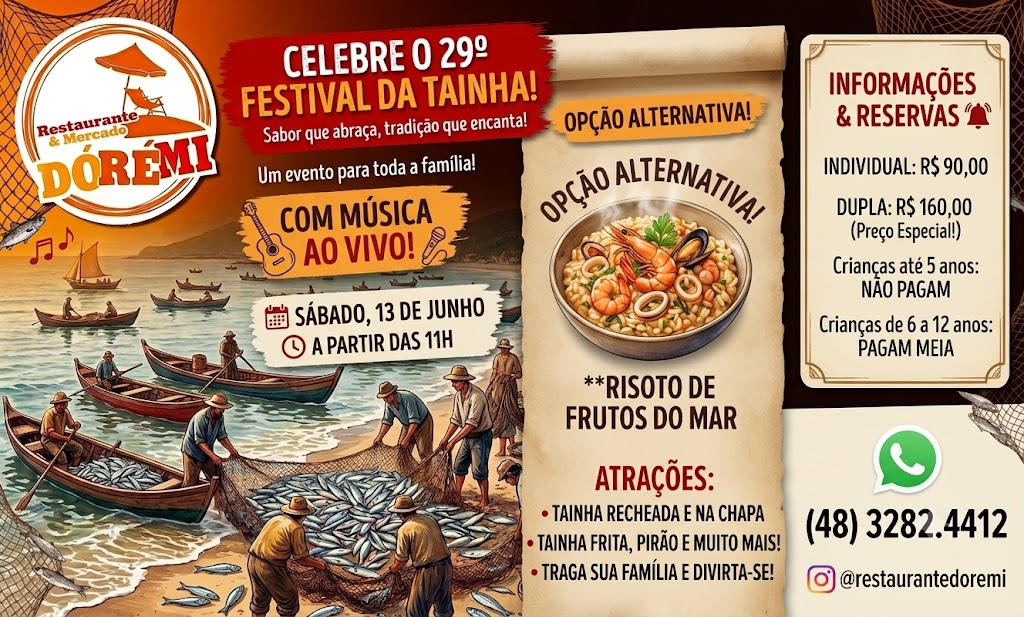 29º Festival da Tainha Restaurante Dó Ré Mi